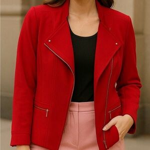 White House Black Market Vibrant Red Jacket